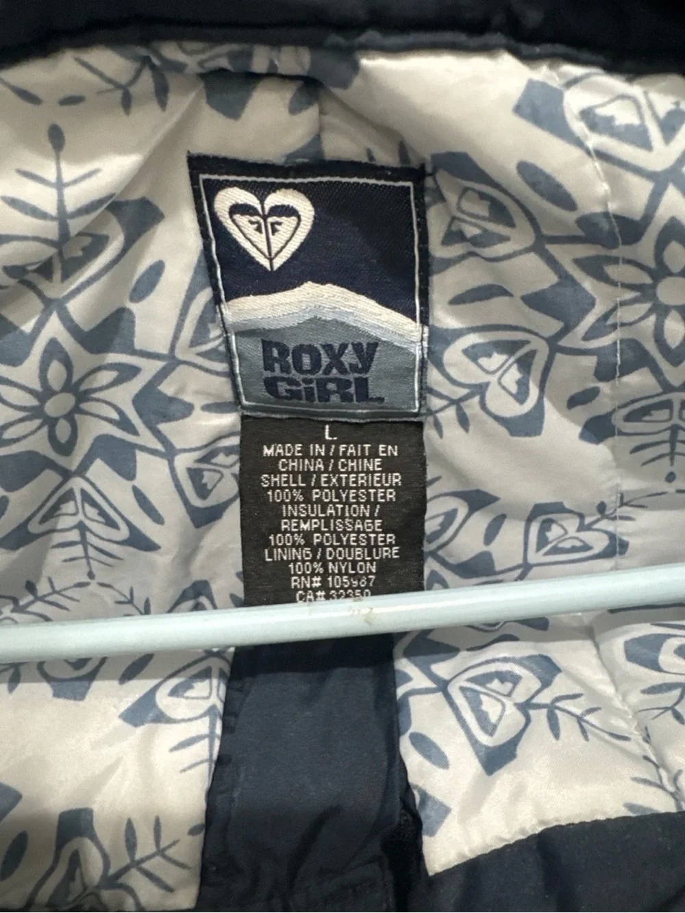 Roxy Girls Snow Pants Large Blue Insulated Ski Snowboard Winter Youth L